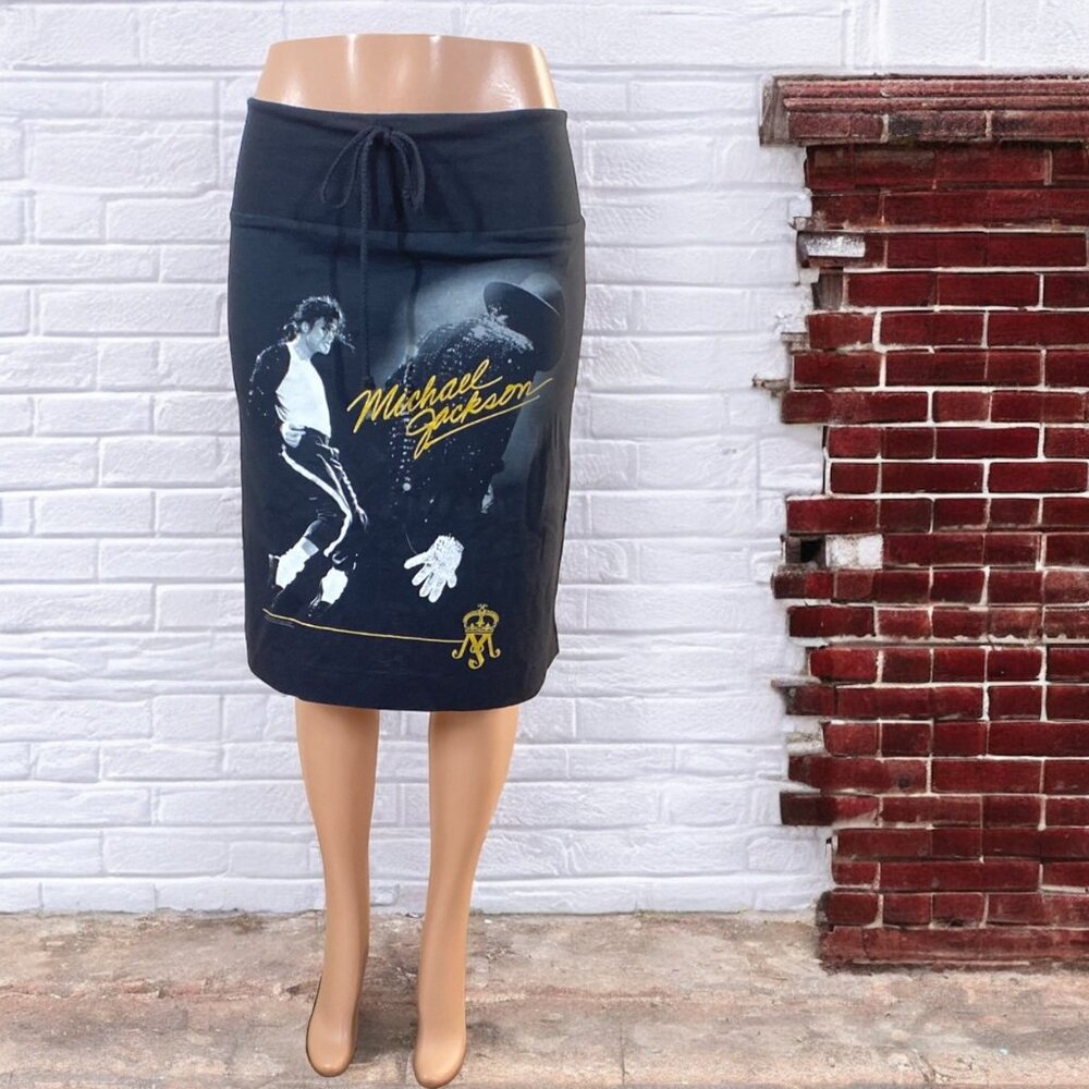 NWOT Michael Jackson Moonwalk Billie Jean Skirt Black Size Medium - Picture 6 of 8